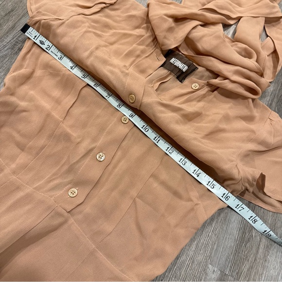 Reformation Elegant Beige Frannie Jumpsuit with Bow Detail - 0 - Picture 5 of 10